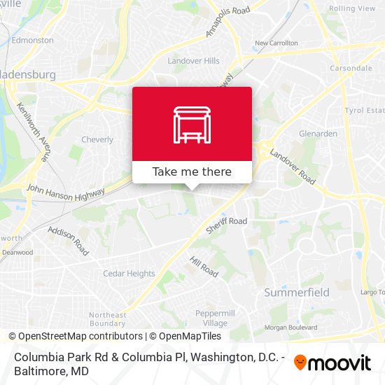 Mapa de Columbia Park Rd & Columbia Pl