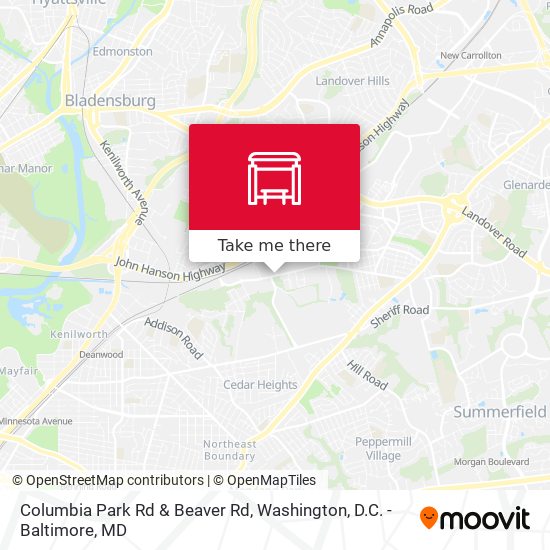 Mapa de Columbia Park Rd & Beaver Rd