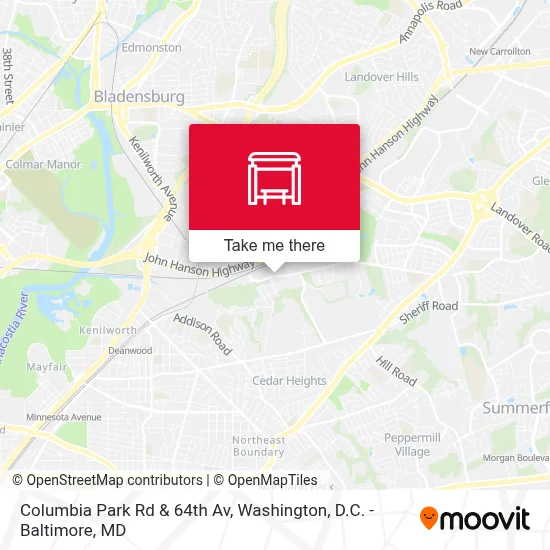 Columbia Park Rd & 64th Av map