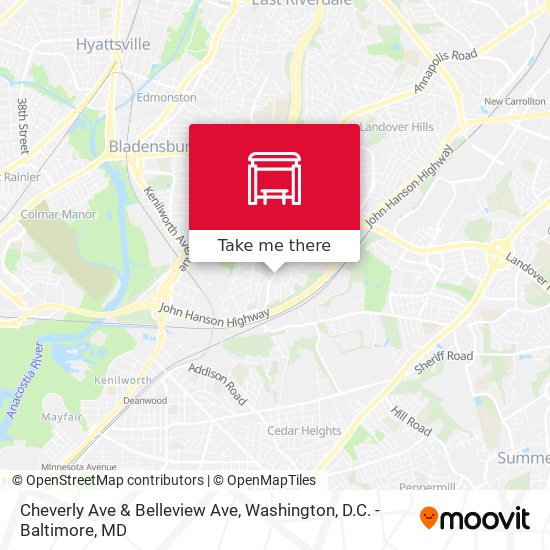 Cheverly Ave & Belleview Ave map