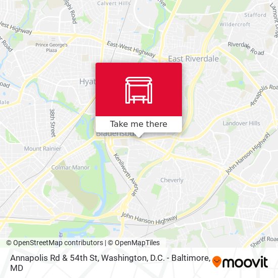 Annapolis Rd & 54th St map