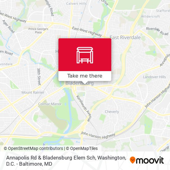 Annapolis Rd & Bladensburg Elem Sch map