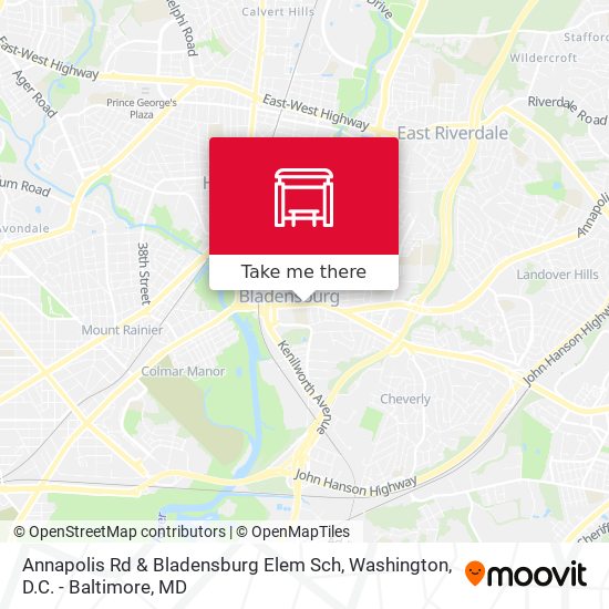 Annapolis Rd & Bladensburg Elem Sch map
