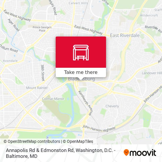 Annapolis Rd & Edmonston Rd map