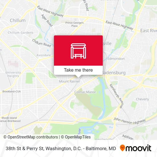 38th St & Perry St map