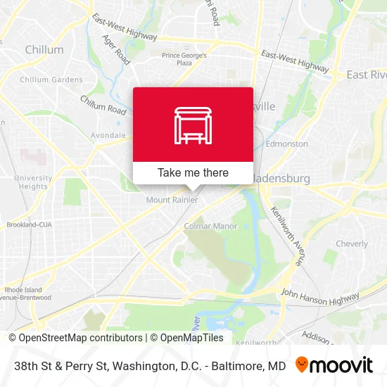 38th St & Perry St map