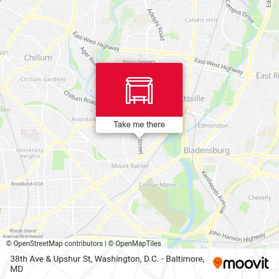 38th Ave & Upshur St map