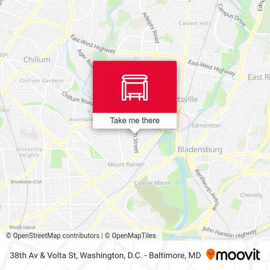 38th Av & Volta St map