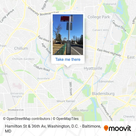 Hamilton St & 36th Av map