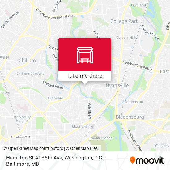 Mapa de Hamilton St At 36th Ave