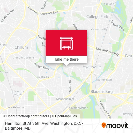 Hamilton St At 36th Ave map