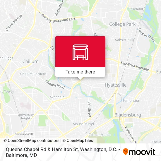 Queens Chapel Rd & Hamilton St map