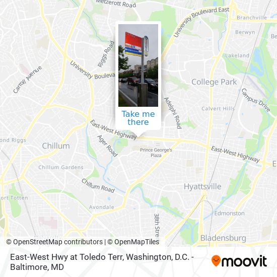 East-West Hwy at Toledo Terr map