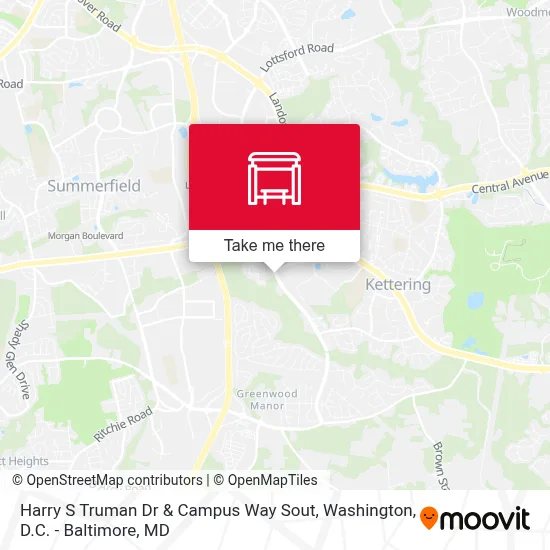 Harry S Truman Dr & Campus Way Sout map