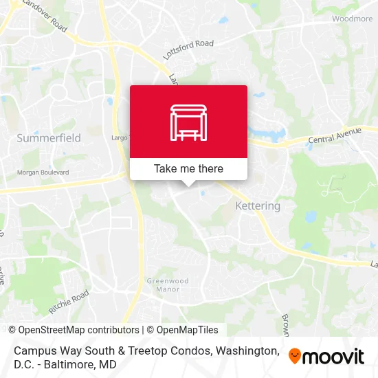 Campus Way South & Treetop Condos map
