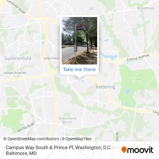 Campus Way South & Prince Pl map