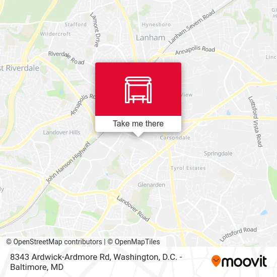 8343 Ardwick-Ardmore Rd map