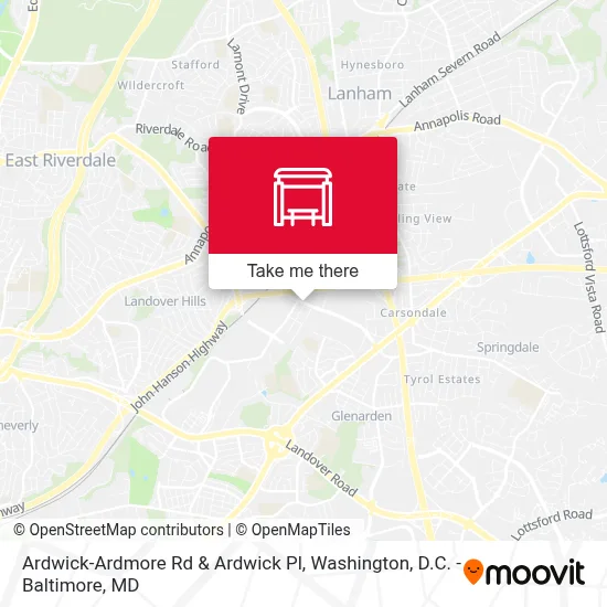 Ardwick-Ardmore Rd & Ardwick Pl map