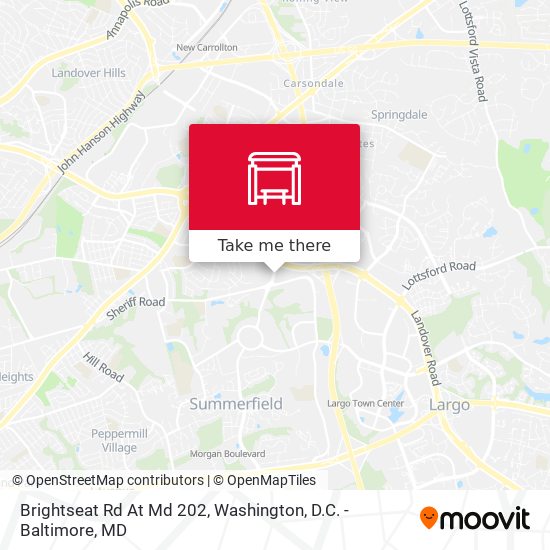 Brightseat Rd At Md 202 map