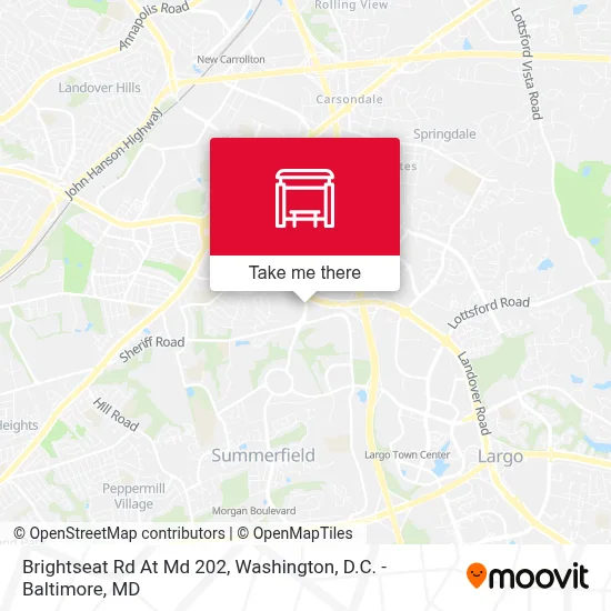 Brightseat Rd At Md 202 map