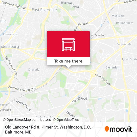 Old Landover Rd & Kilmer St map