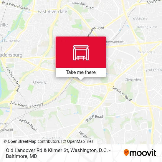 Old Landover Rd & Kilmer St map