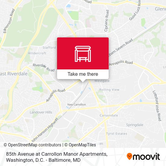 85th Avenue at Carrollon Manor Apartments map