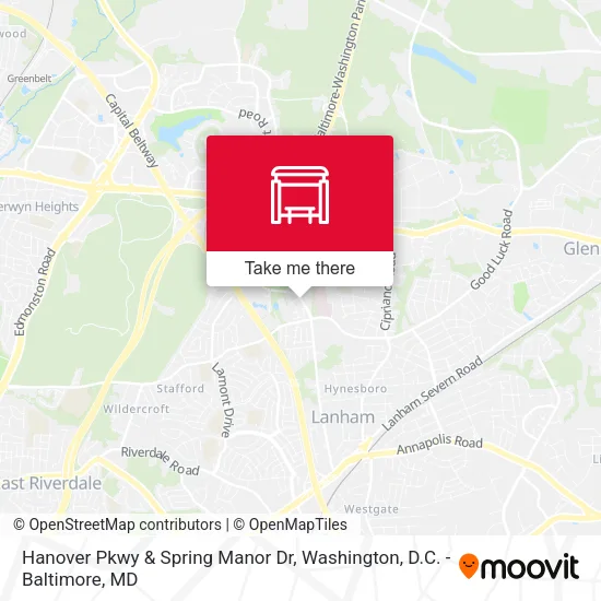 Hanover Pkwy & Spring Manor Dr map