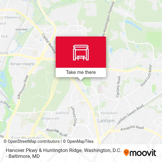 Hanover Pkwy & Huntington Ridge map