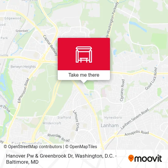 Hanover Pw & Greenbrook Dr map