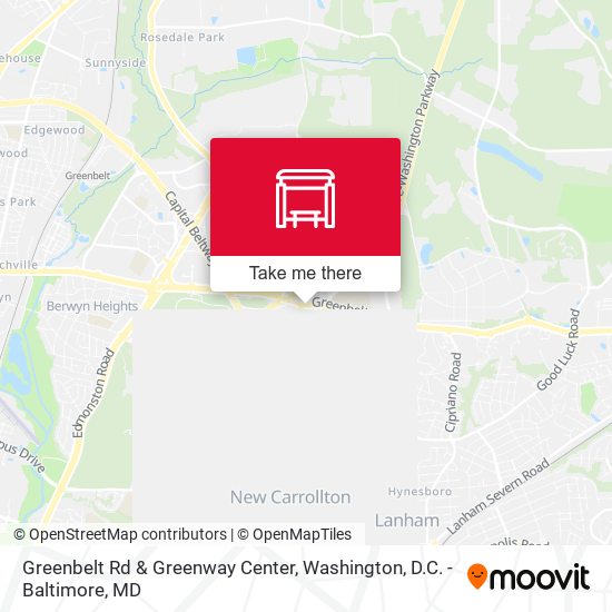 Mapa de Greenbelt Rd & Greenway Center