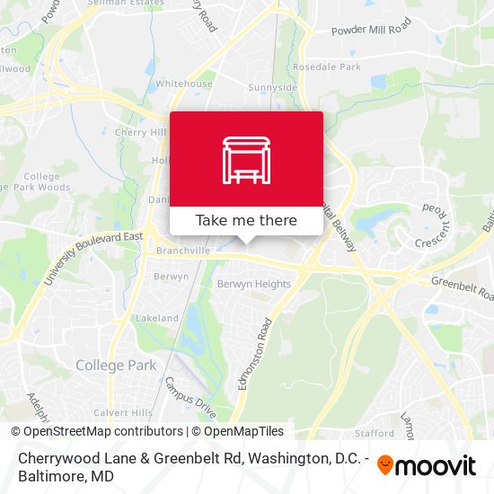 Cherrywood Lane & Greenbelt Rd map