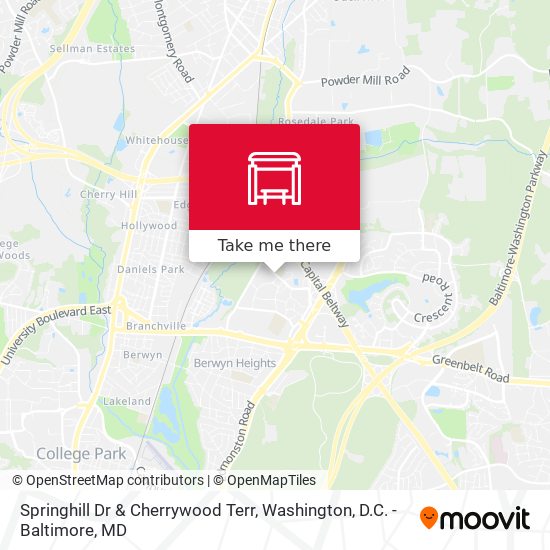 Springhill Dr & Cherrywood Terr map