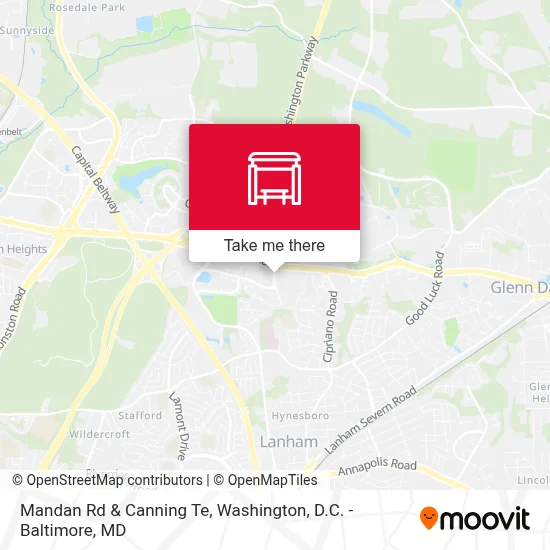 Mandan Rd & Canning Te map