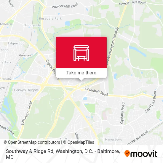 Southway & Ridge Rd map