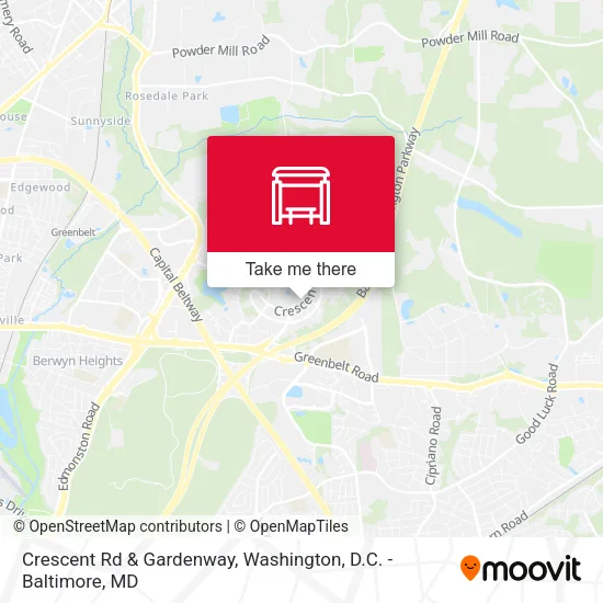 Crescent Rd & Gardenway map