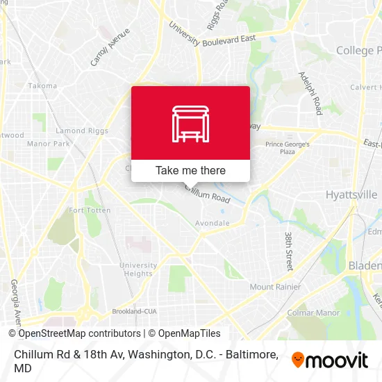 Chillum Rd & 18th Av map