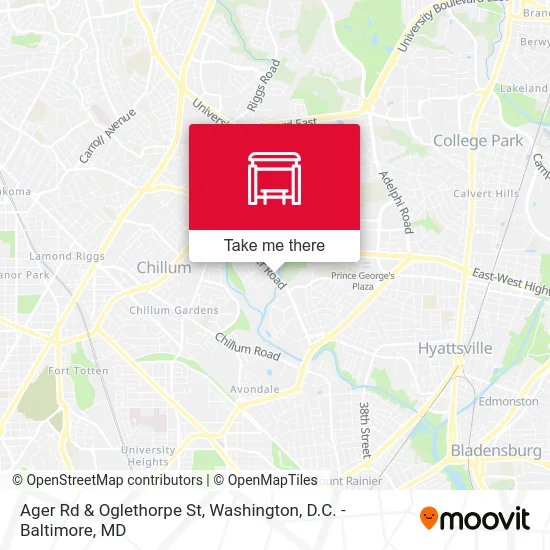 Ager Rd & Oglethorpe St map