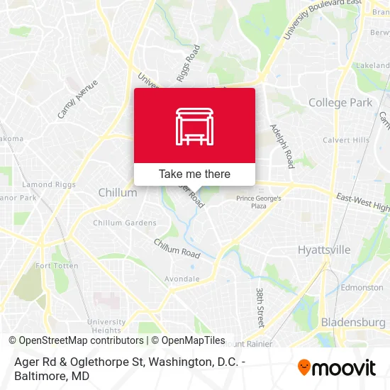 Ager Rd & Oglethorpe St map