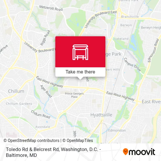 Toledo Rd & Belcrest Rd map