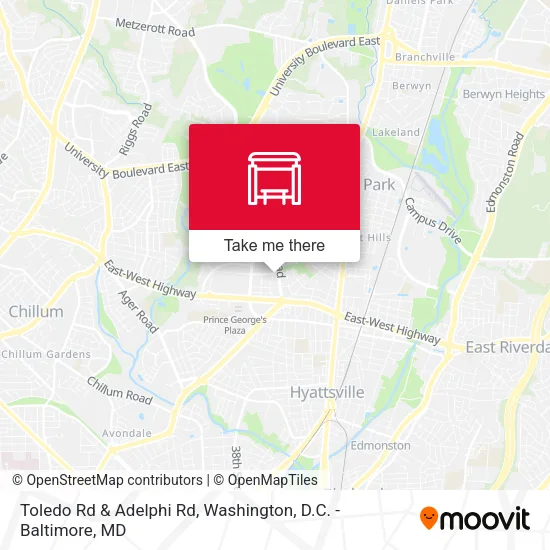 Toledo Rd & Adelphi Rd map