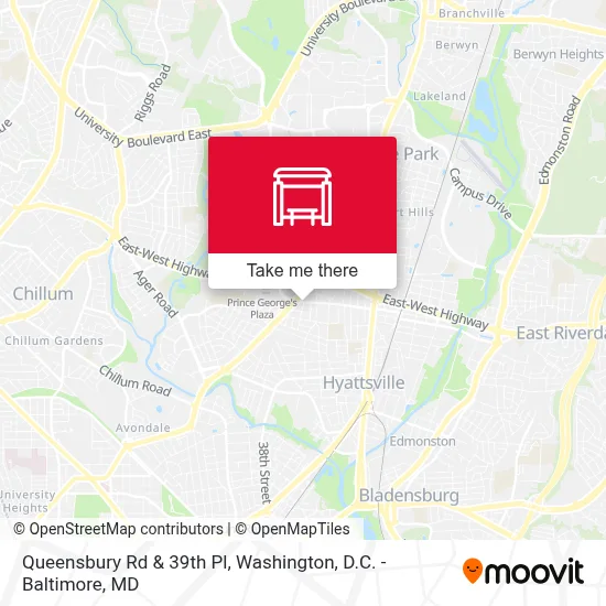 Queensbury Rd & 39th Pl map