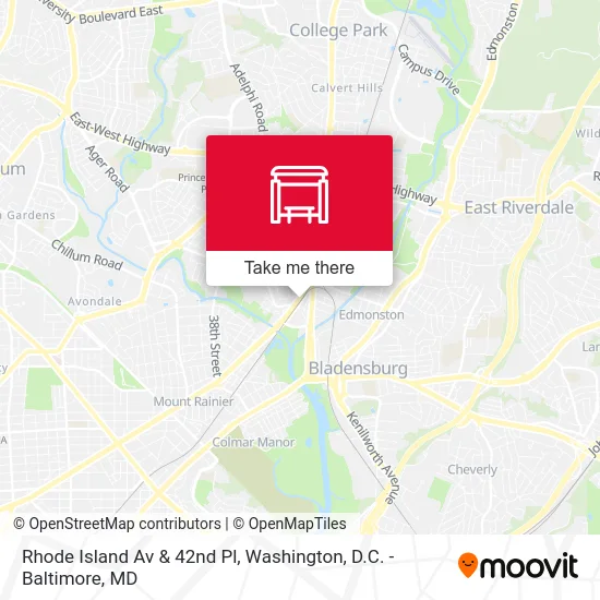 Rhode Island Av & 42nd Pl map