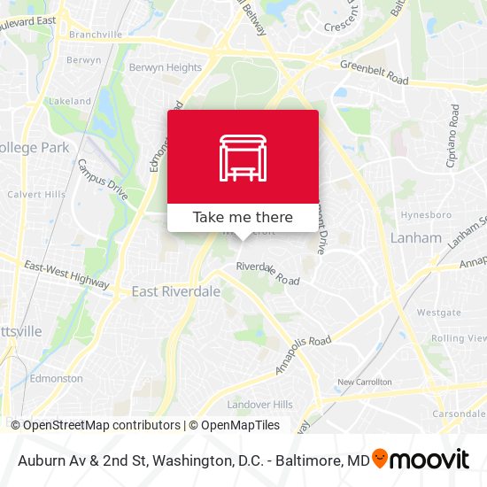Auburn Av & 2nd St map