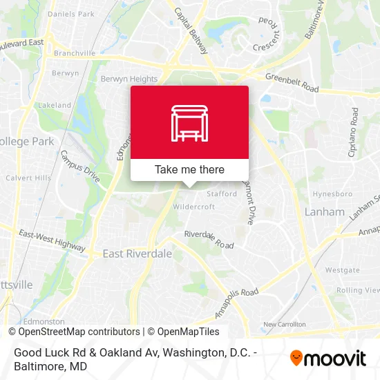 Good Luck Rd & Oakland Av map