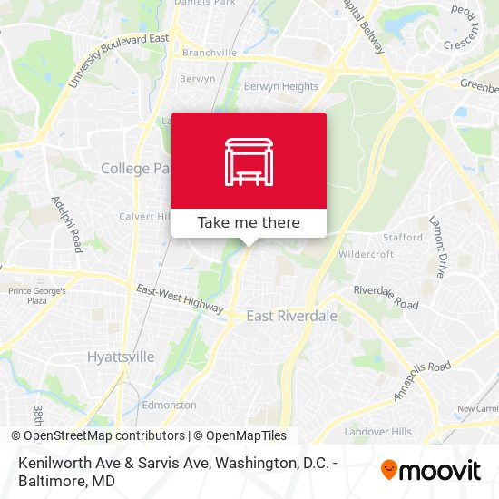 Mapa de Kenilworth Ave & Sarvis Ave