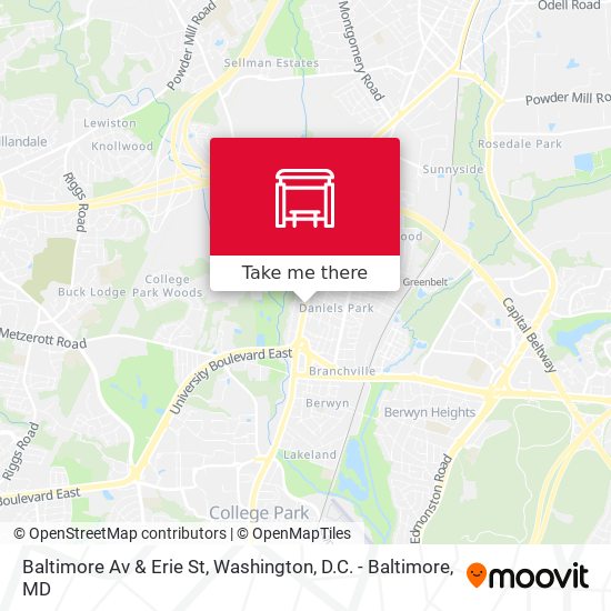 Mapa de Baltimore Av & Erie St
