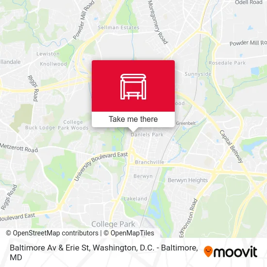 Baltimore Av & Erie St map