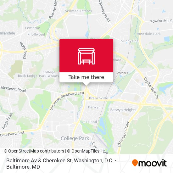 Baltimore Av & Cherokee St map