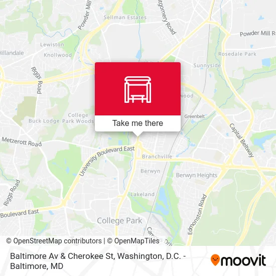 Baltimore Av & Cherokee St map